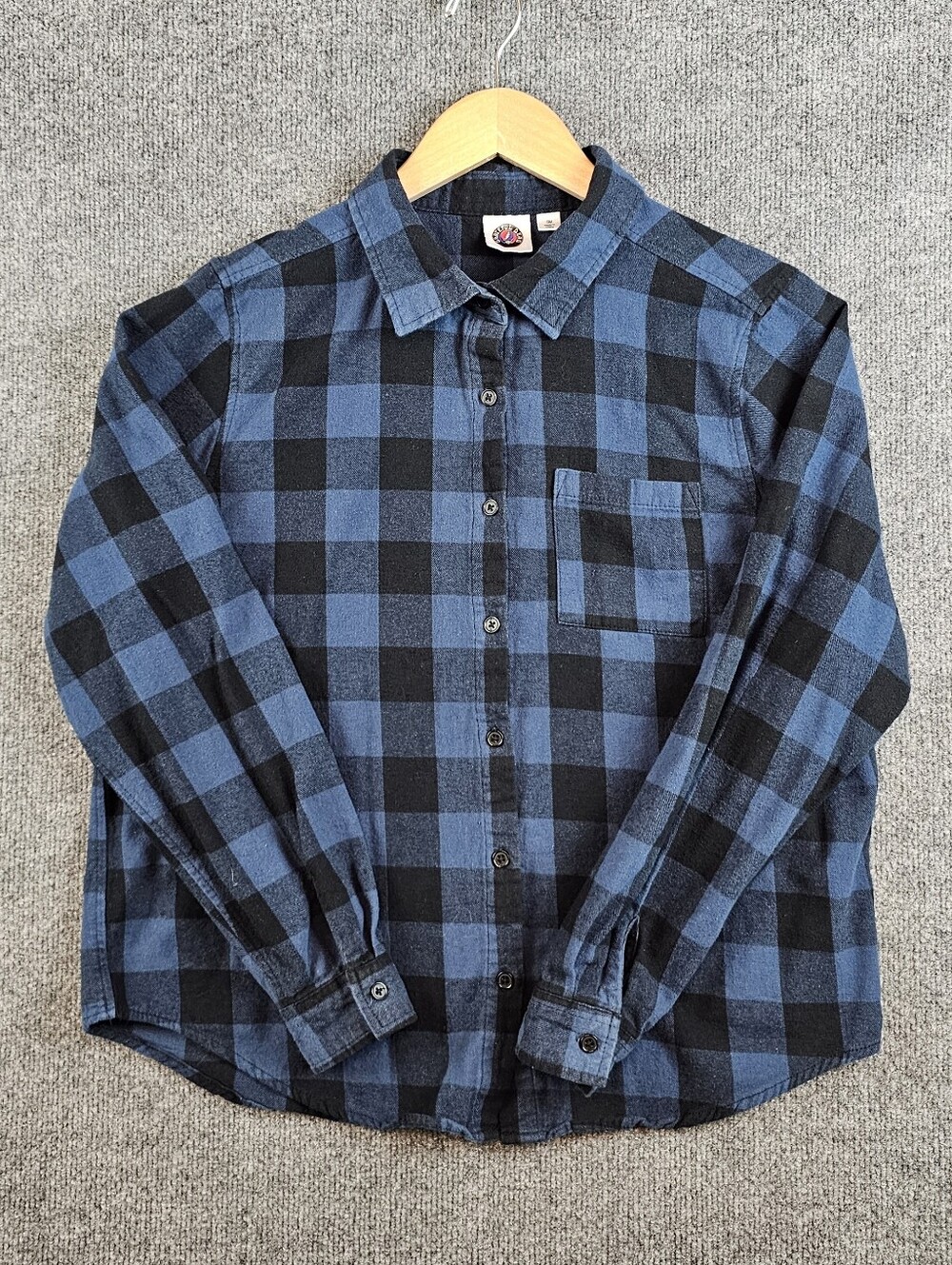 Grateful Dead Bertha Skull & Roses Blue Plaid Flannel - Size Small - Picture 3 of 6
